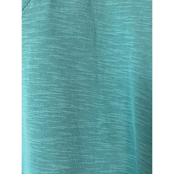 J. Jill Green 100% Pima Cotton Slub-Knit V-Neck Tee Women's Size Medium - Picture 4 of 6